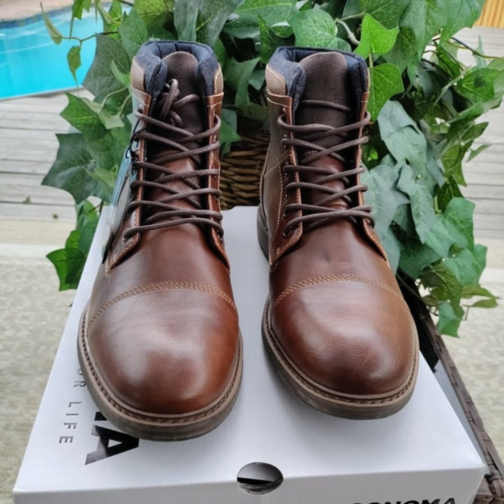 Sonom Mens Brown Ankle Boots